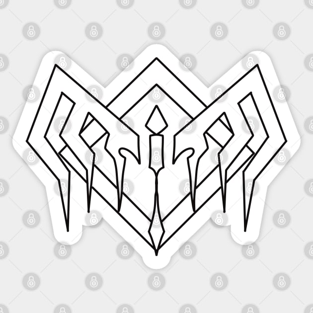 TBATE3 Lances Mark / Symbol in Cool Black Line Art Vector from the Beginning After the End / TBATE Manhwa Sticker by itsMePopoi